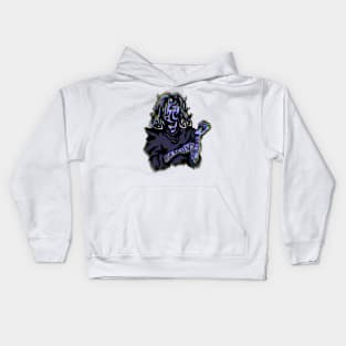 Ask Again Later. Glitchcore Cloud Purple Kids Hoodie